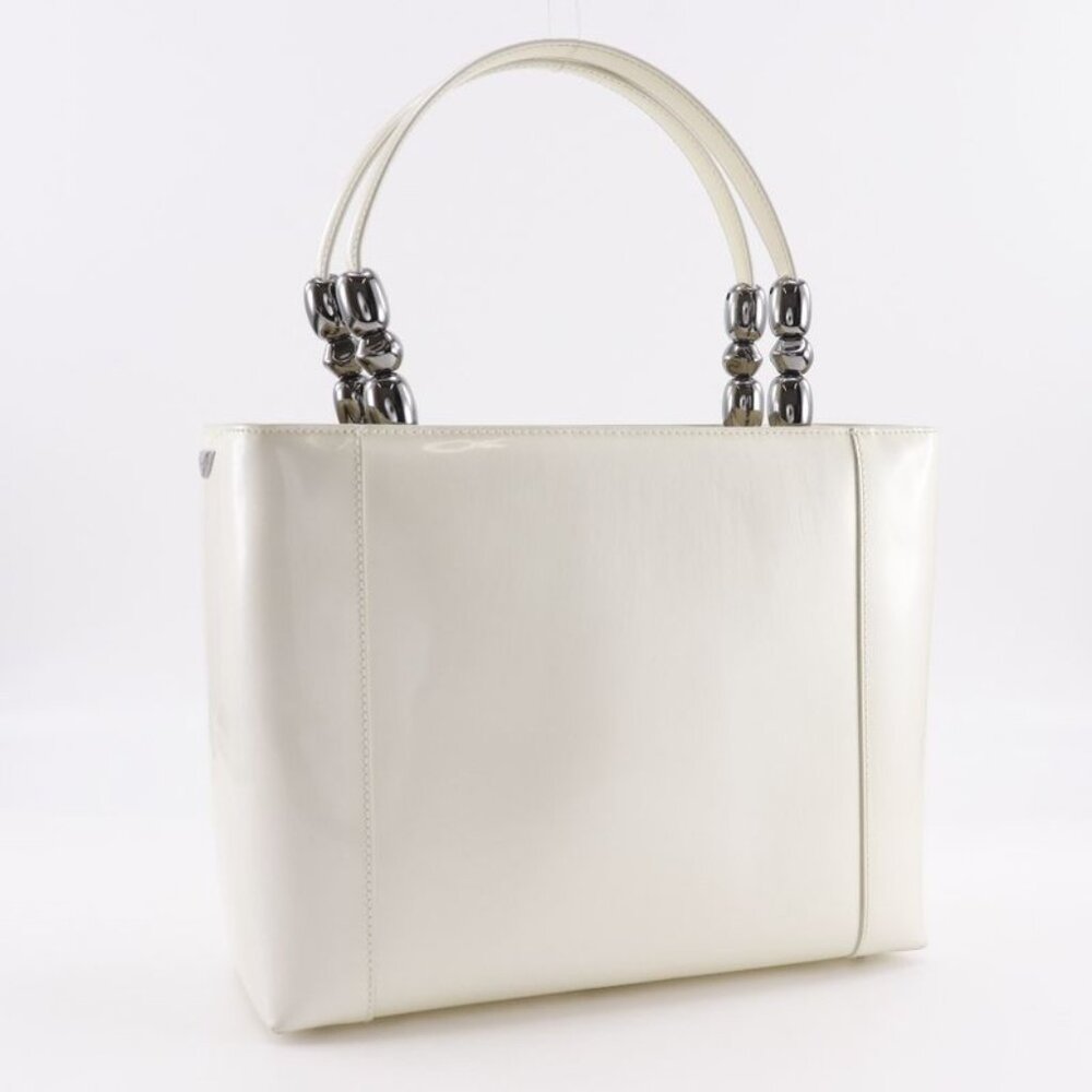 Christian Dior Maris Pearl 2-Way Shoulder Patent Leather Off White - Picture 3 of 10
